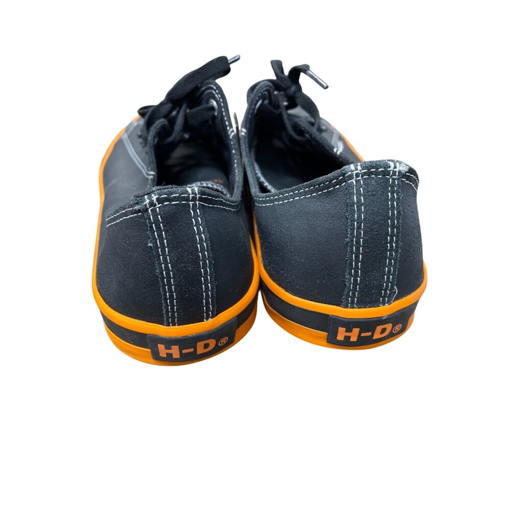 Harley-Davidson Mens Low-Top Vulcon Black Orange Sneakers Size 13 SKU 9405 - Picture 11 of 16